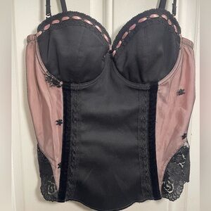 Vintage floral lace corset top